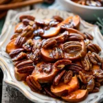 Camote Navideño Con Canela y Nuez Caramelizada Dorada