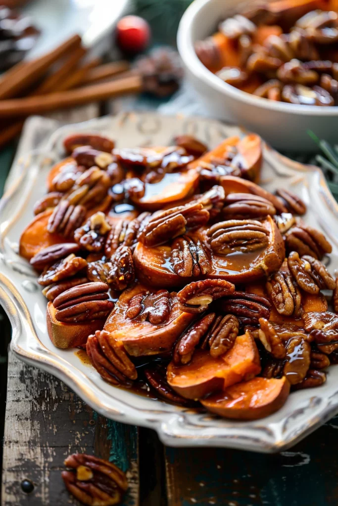 Camote Navideño Con Canela y Nuez Caramelizada Dorada: ¡Sabor Navideño Inigualable!