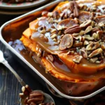 Camote Navideño con Capa de Canela y Nuez Dulce Caramelizada