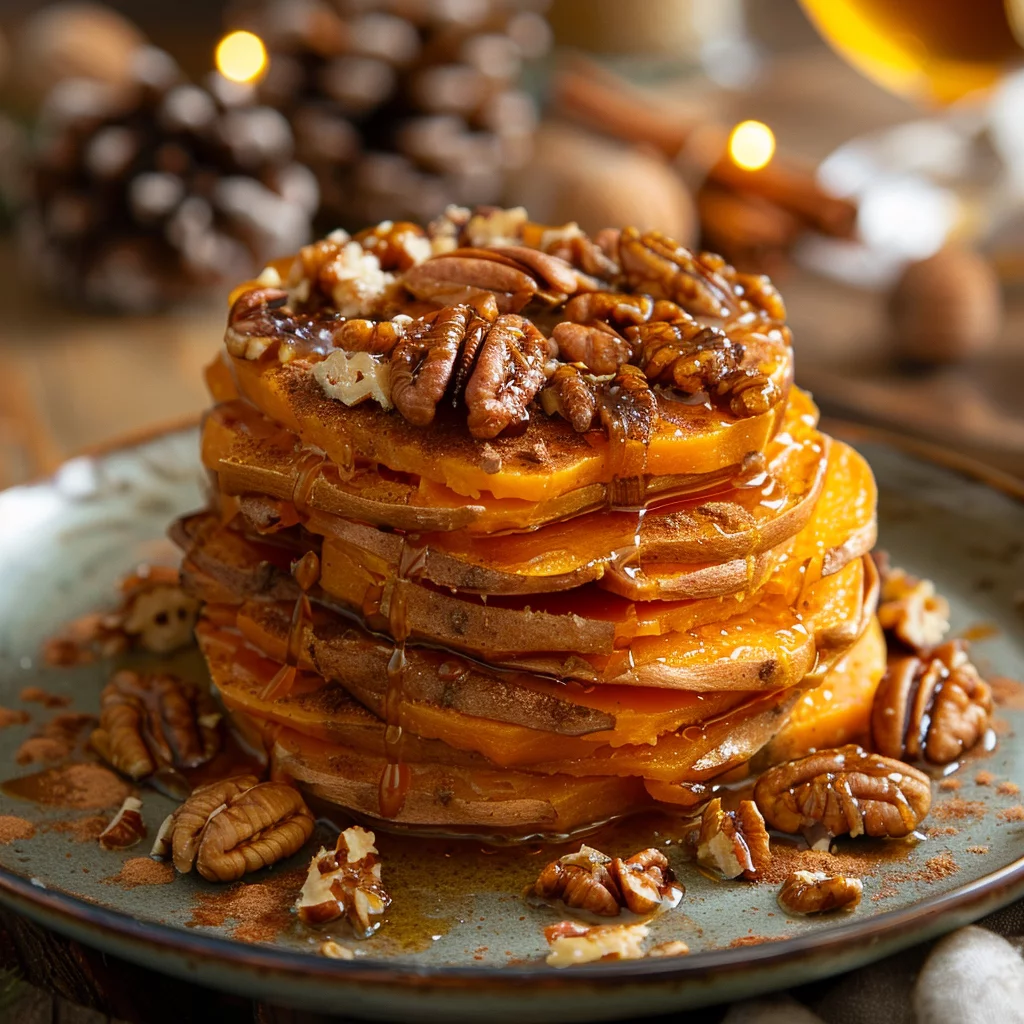 Camote Navideño con Capa de Canela y Nuez Dulce Caramelizada