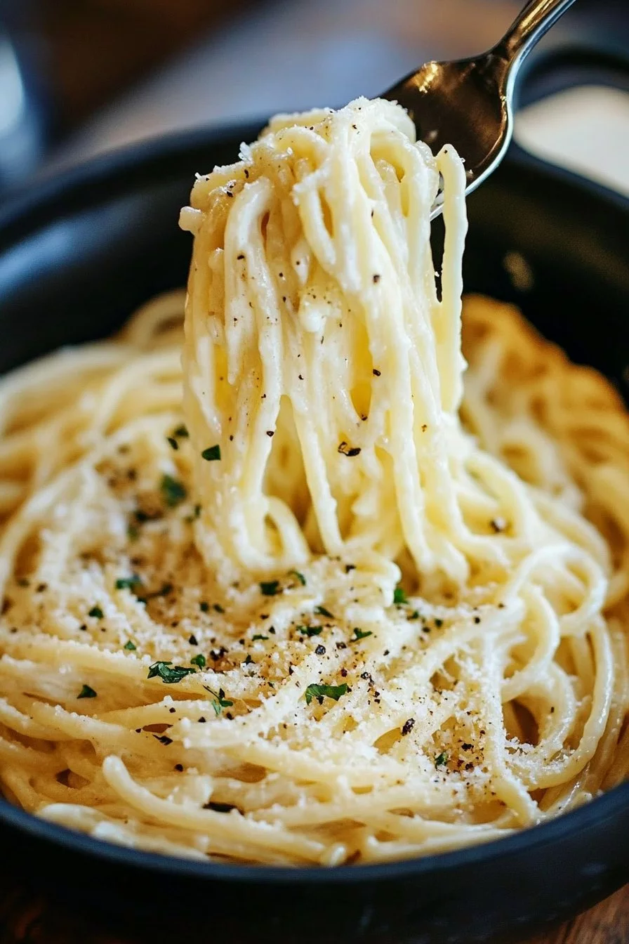 Pasta Cremosa de Ajo en Una Sola Olla
