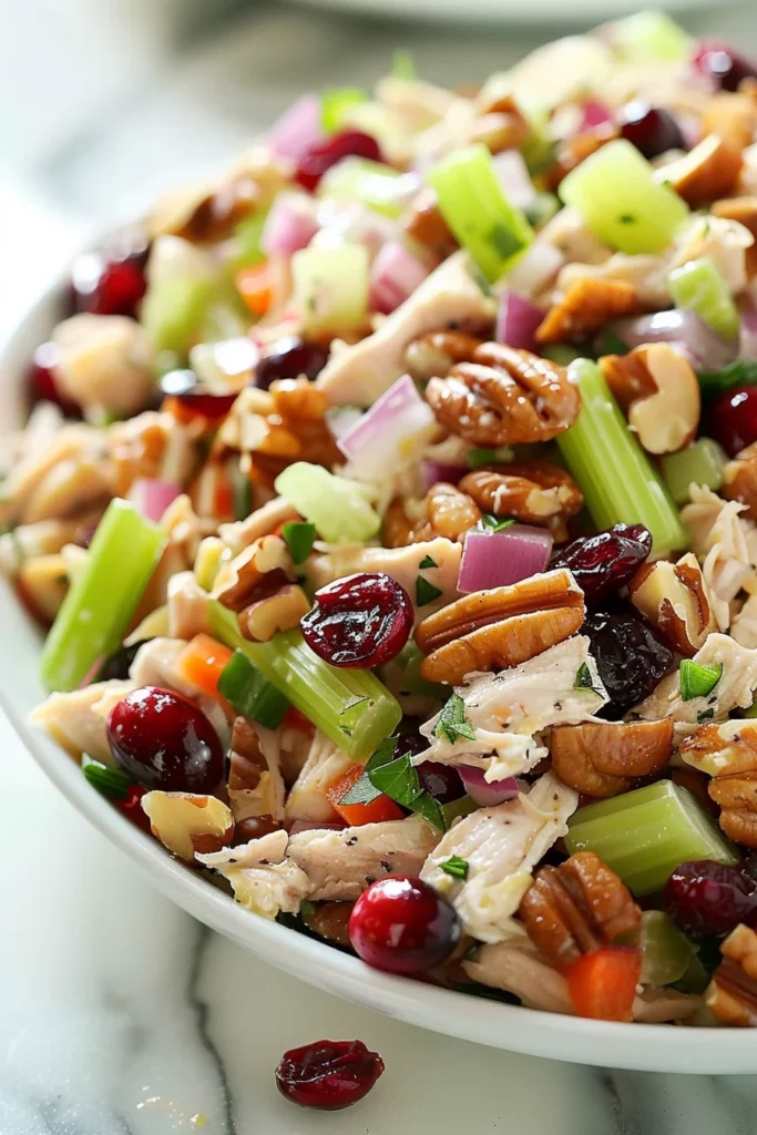 Ensalada de Pollo Arándanos y Nueces: ¡Sabor Explosivo en Cada Bocado!