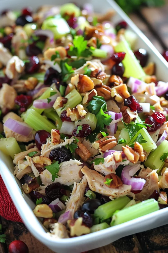 Ensalada de Pollo Arándanos y Nueces: ¡Sabor Explosivo en Cada Bocado!