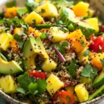 Ensalada de Quinoa Con Aguacate Mango y Piña