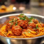 Espaguetis con Albóndigas