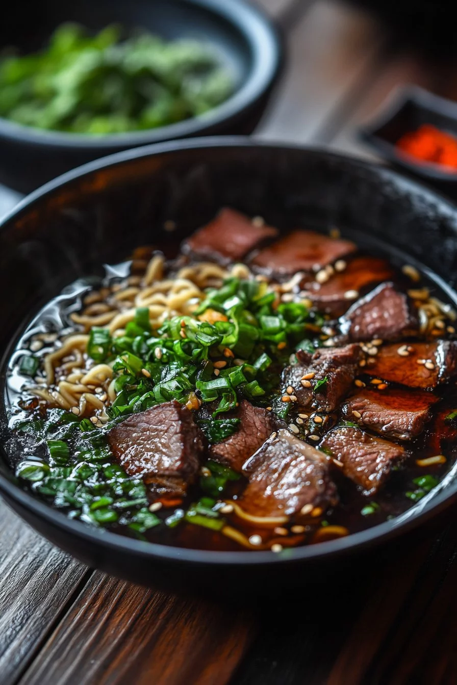 Fideos Ramen de Res en Una Sola Sartén