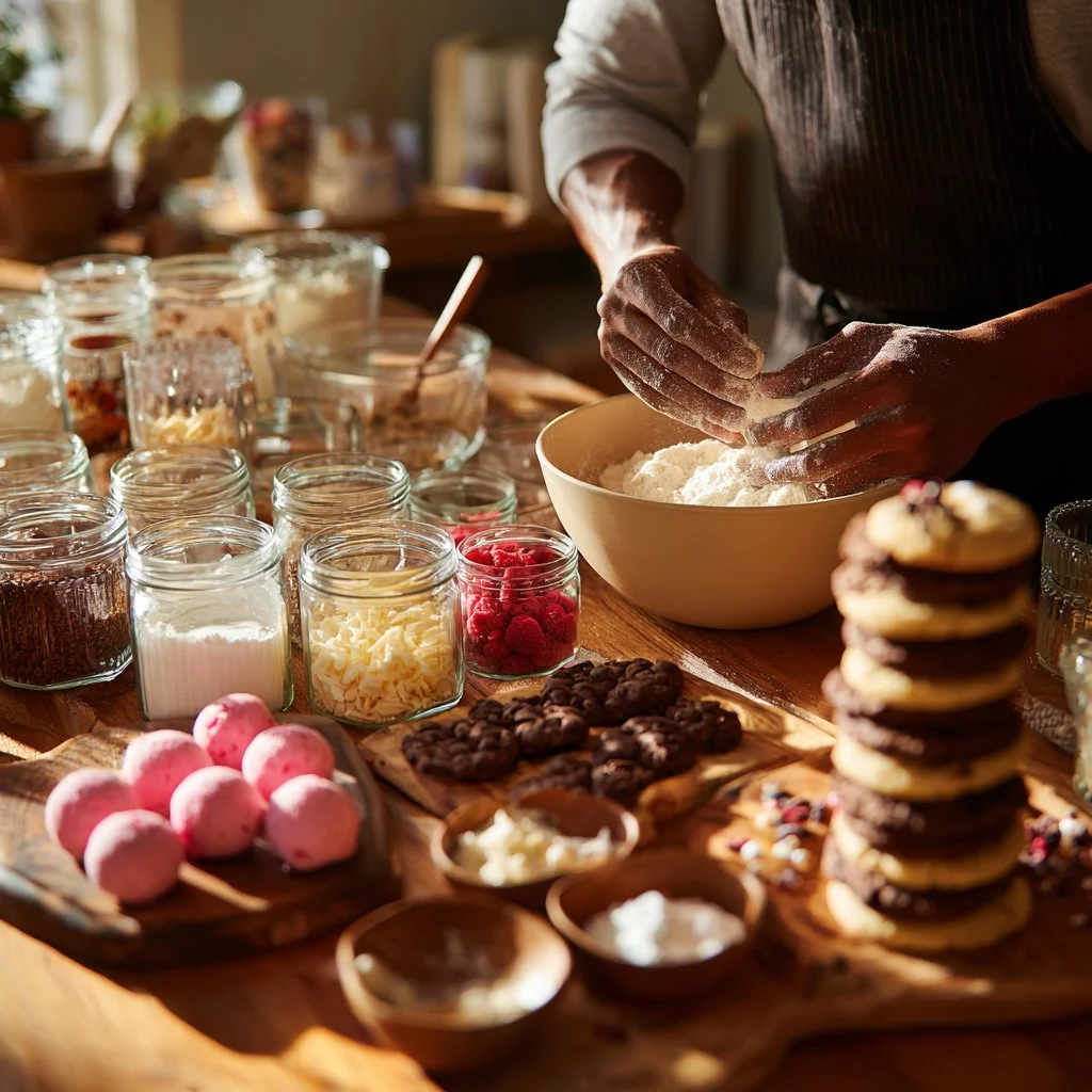 Galletas de ganache decoradas para San Valentín