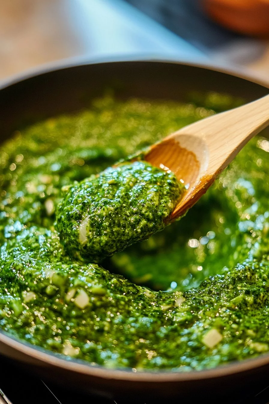 Salsa de crema de pesto
