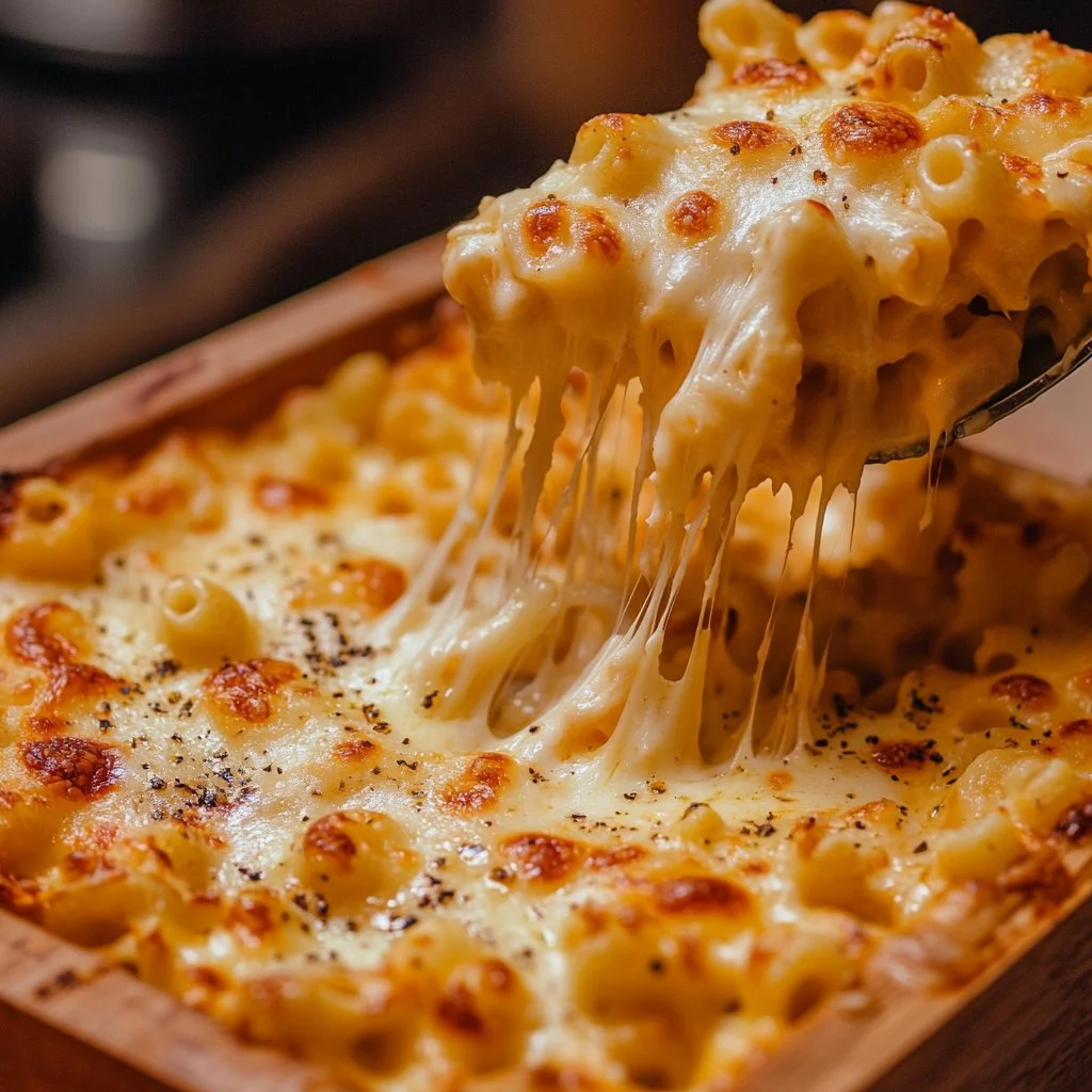 Plato de macarrón con queso de Tini, receta famosa y deliciosa