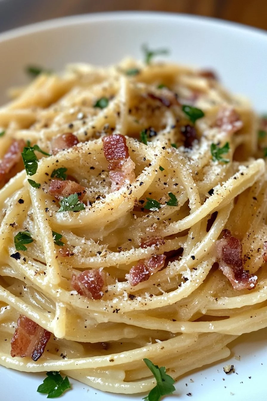 Pasta Carbonara con Bacon