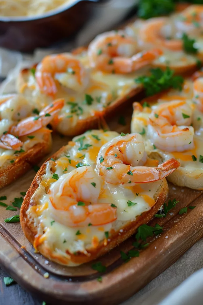 Pan de Ajo con Queso y Camarones: ¡Sabor Explosivo en Cada Bocado!