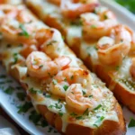 Pan de Ajo con Queso, Camarones y Queso Asado