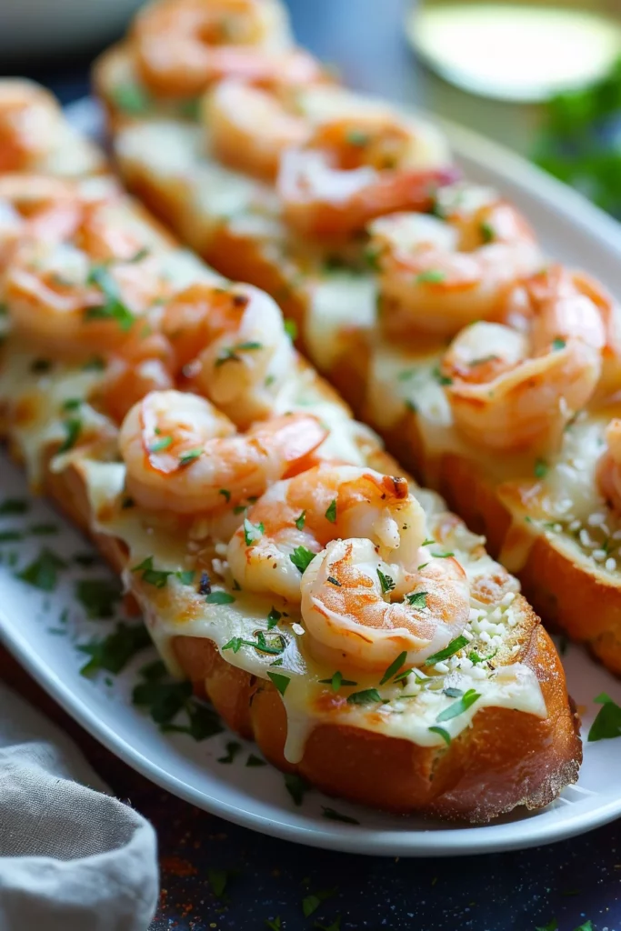 Pan de Ajo con Queso y Camarones: ¡Sabor Explosivo en Cada Bocado!