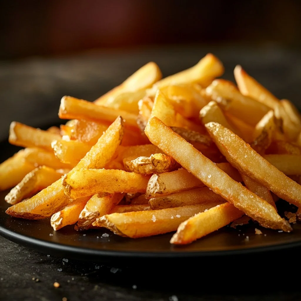Deliciosas papas fritas crujientes servidas en un plato.