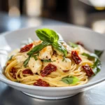 Pasta con Pollo Cremoso al Ajo