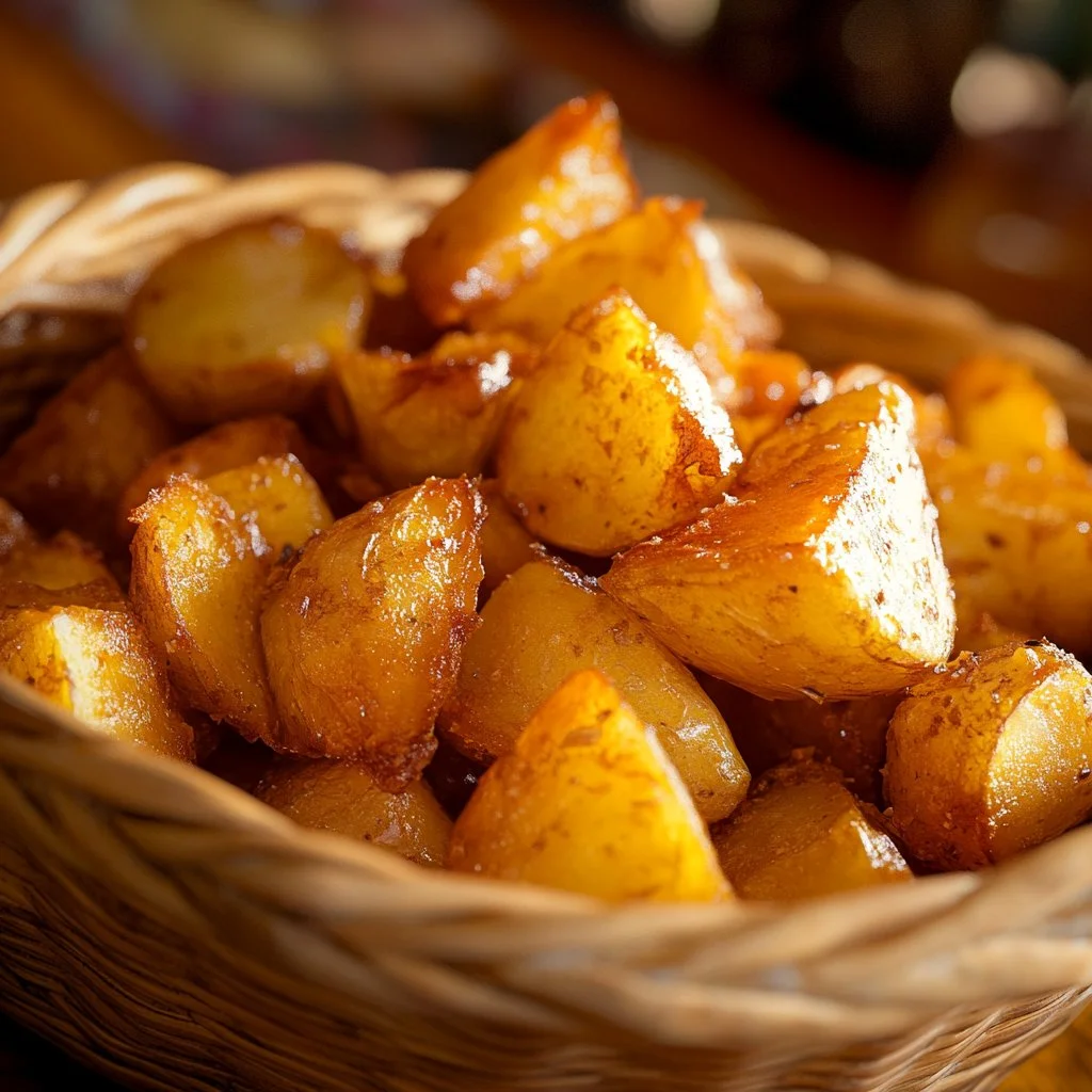 Deliciosas patatas fritas doradas y crujientes en un plato