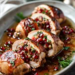Pechugas Rellenas en Salsa de Frutos Rojos Con Chipotle Para La Navida