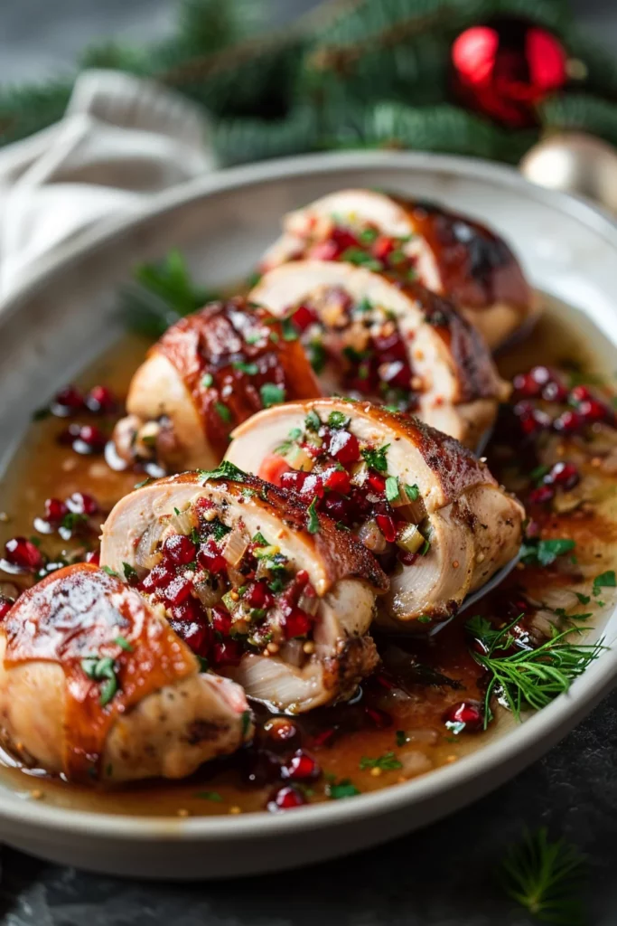 Pechugas Rellenas en Salsa de Frutos Rojos Con Chipotle: ¡Sabor Excepcional para Navidad! 🎄 7 Pechugas Rellenas en Salsa de Frutos Rojos Con Chipotle: ¡Sabor Excepcional para Navidad! 🎄