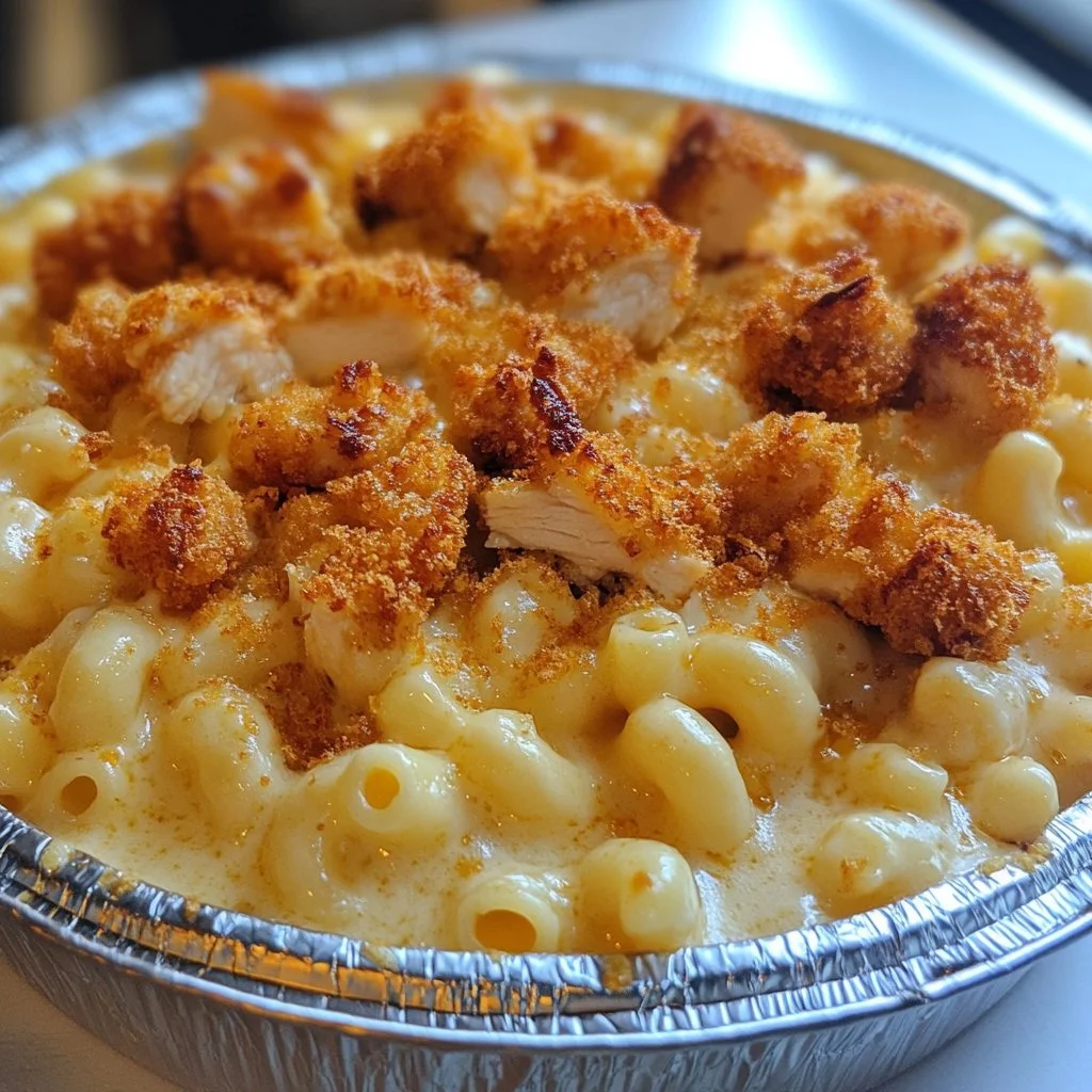 Plato de Pollo con Macarrones y Queso, una receta deliciosa y fácil de hacer