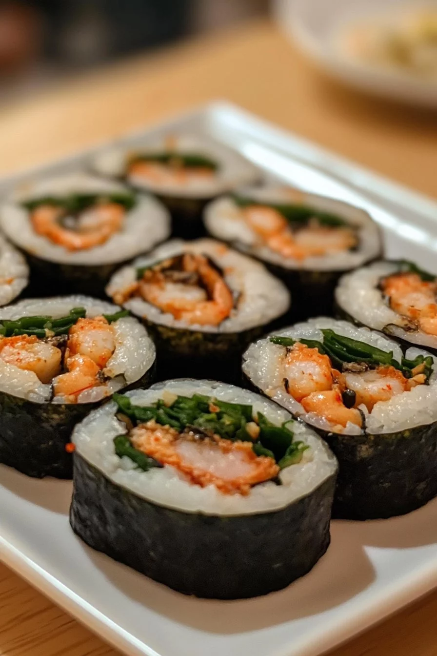Kimbap de Camarones