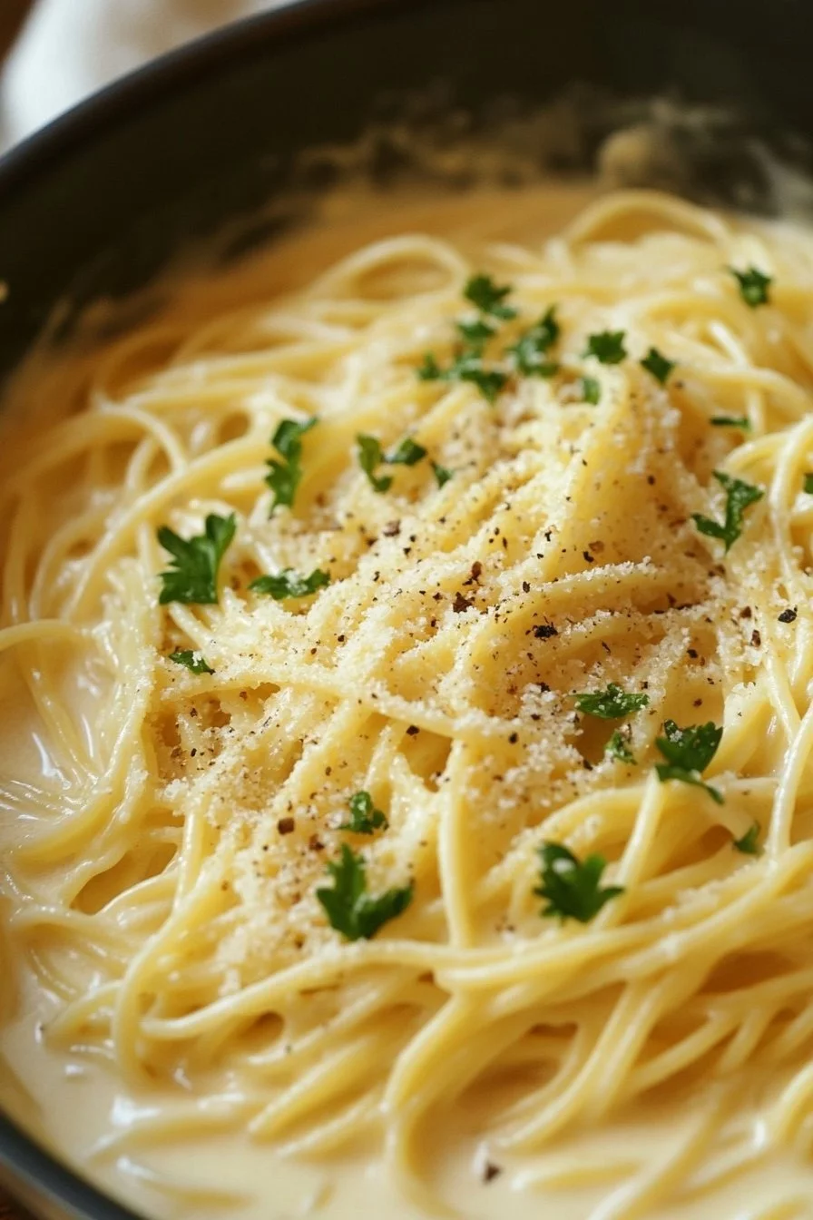 Pasta Cremosa de Ajo en una Sola Olla