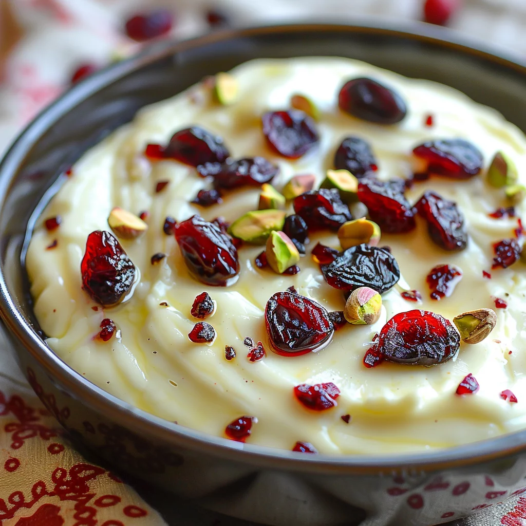 Queso Crema Bañado en Salsa Dulce de Chipotle Con Arándanos y Pistache