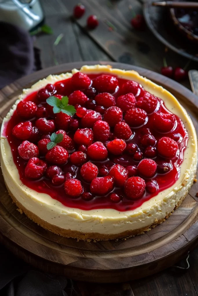 Tarta de Queso con Frutos Rojos: ¡Sabor Excepcional en Cada Bocado!