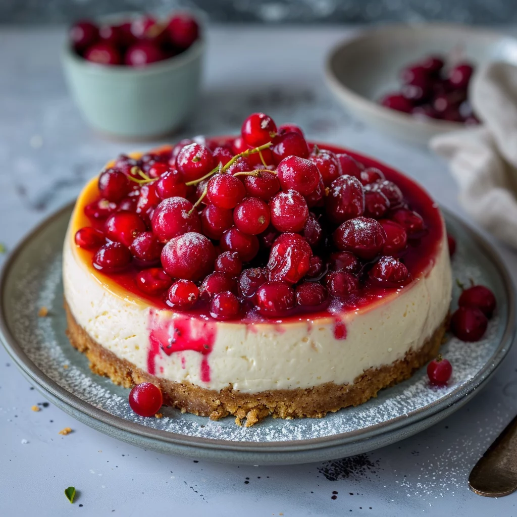 Tarta de Queso con Frutos Rojos y Sin Azúcar