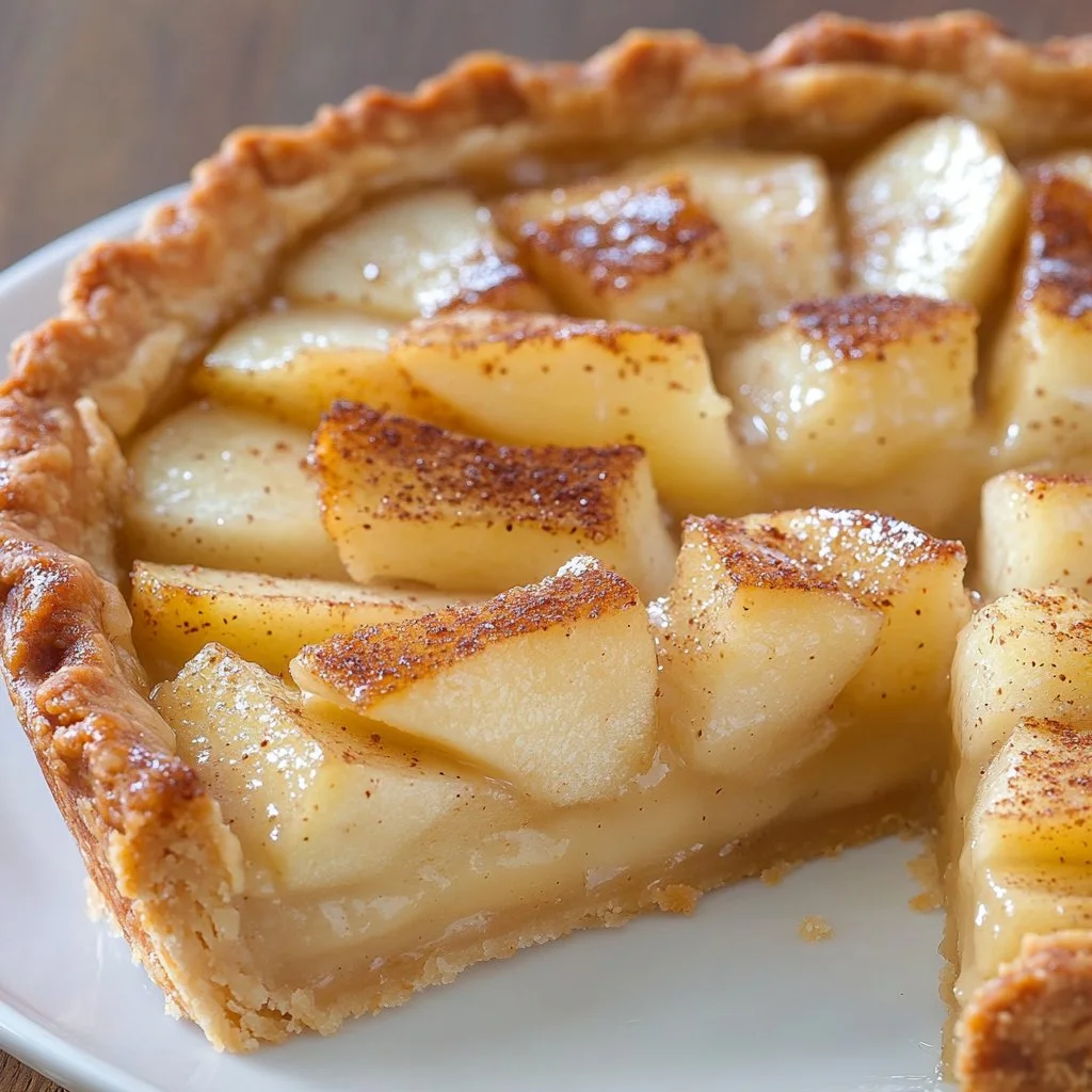 Deliciosa Tarta Manzana fresca y apetitoso postre de manzana
