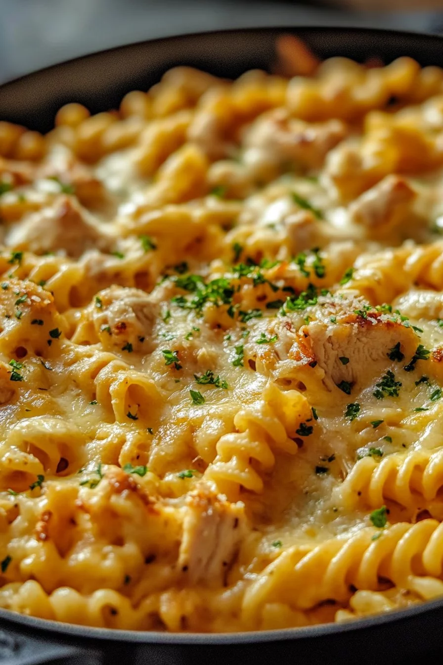 Pasta con Pollo y Queso