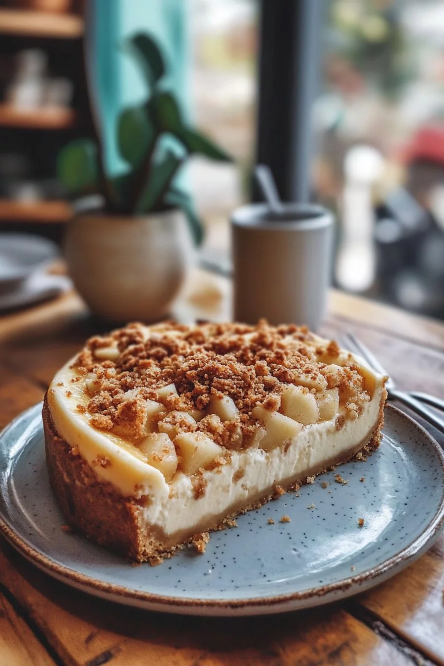 Tarta de Queso con Manzana Crumble