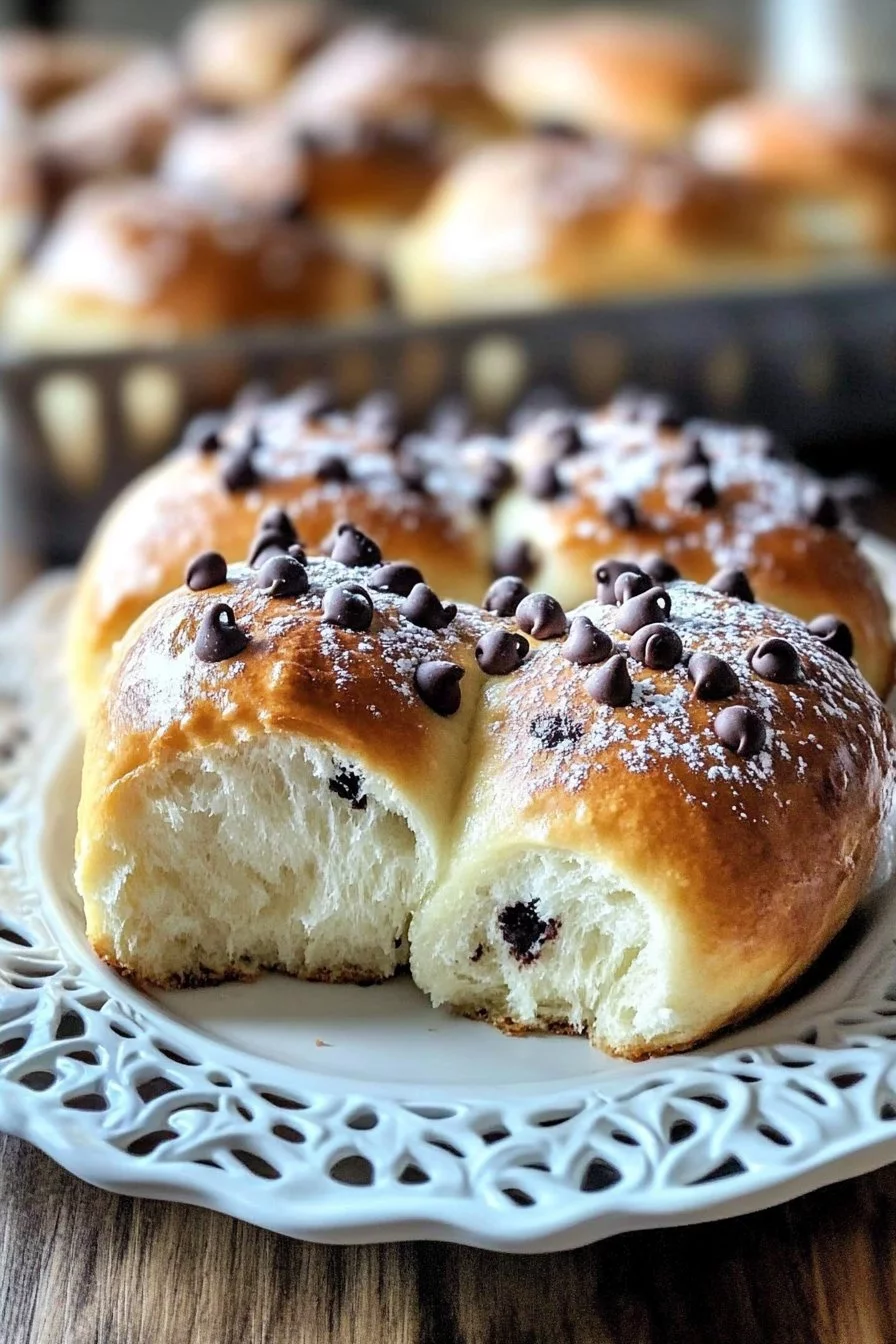 Brioche de yogur con gotas de chocolate