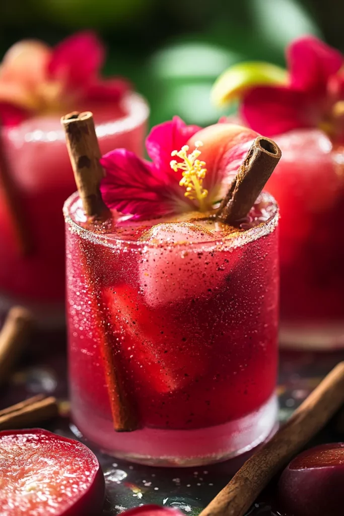 Agua de jamaica con guayaba