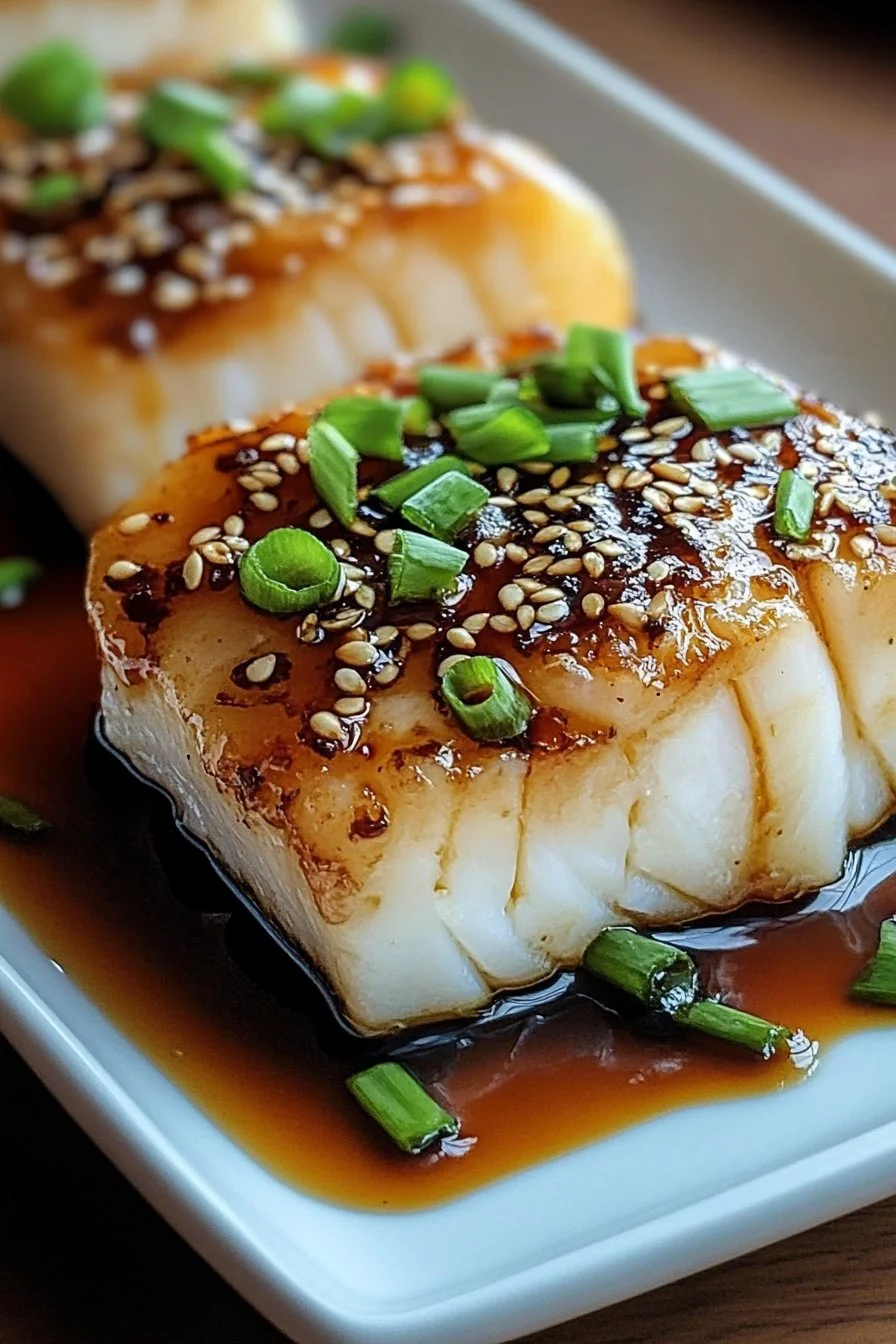 Bacalao Glaseado con Jengibre y Salsa de Soja