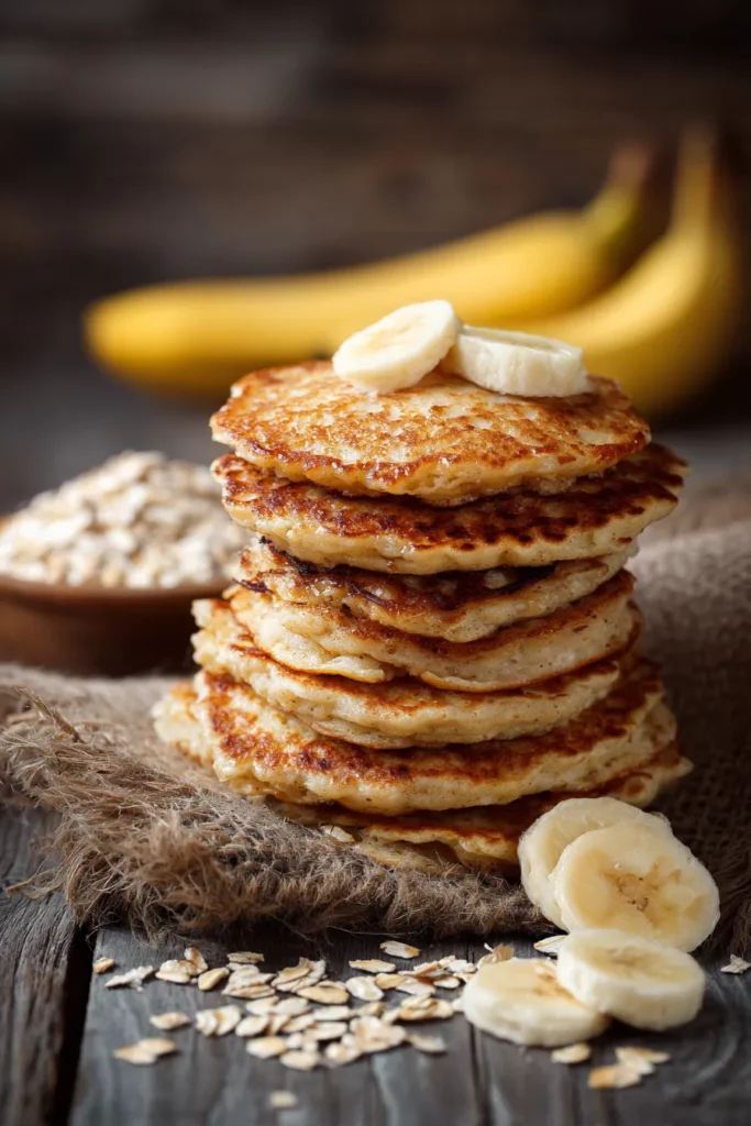 Panqueques de avena y plátano