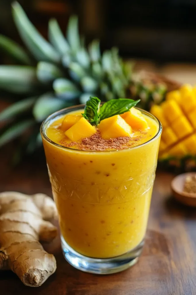 Batido tropical con jengibre
