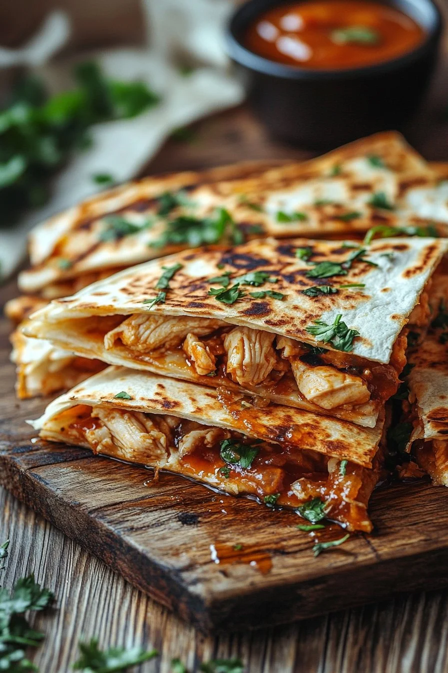 Quesadillas de Pollo BBQ Picante Blackstone con Miel