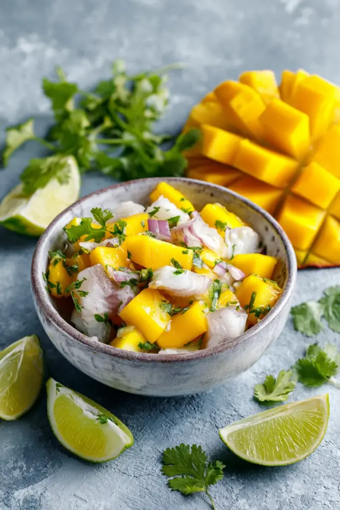 Contraste de Ceviche de Mango