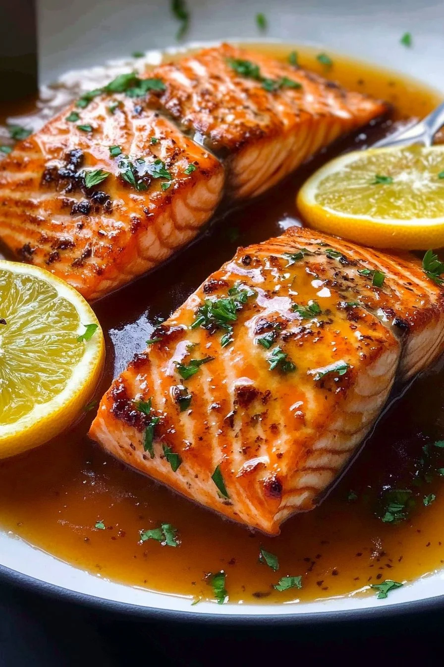Salmón a la Sartén de 20 Minutos con Glaseado de Mantequilla Cítrica