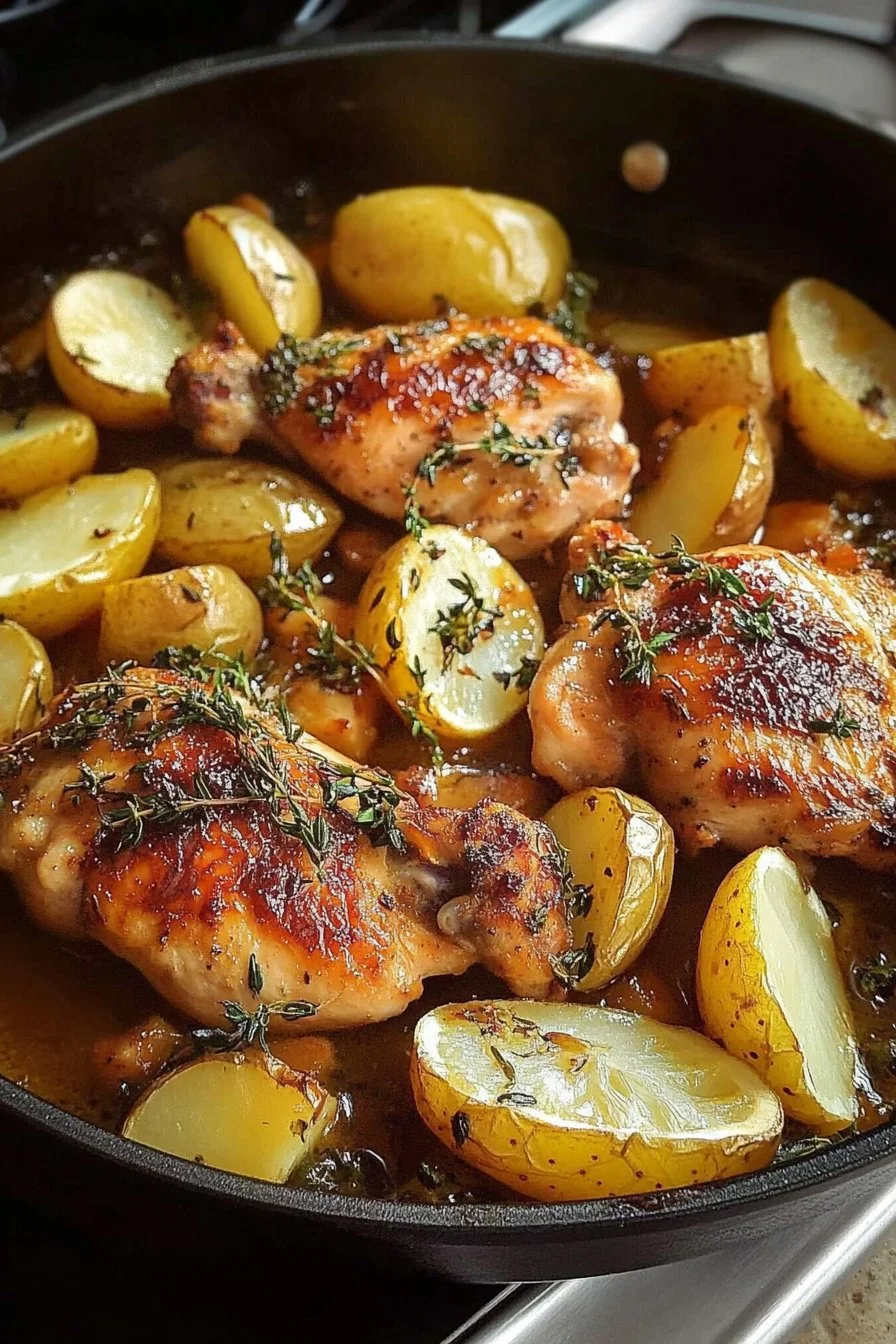 Pollo y Papas al Limón Griego
