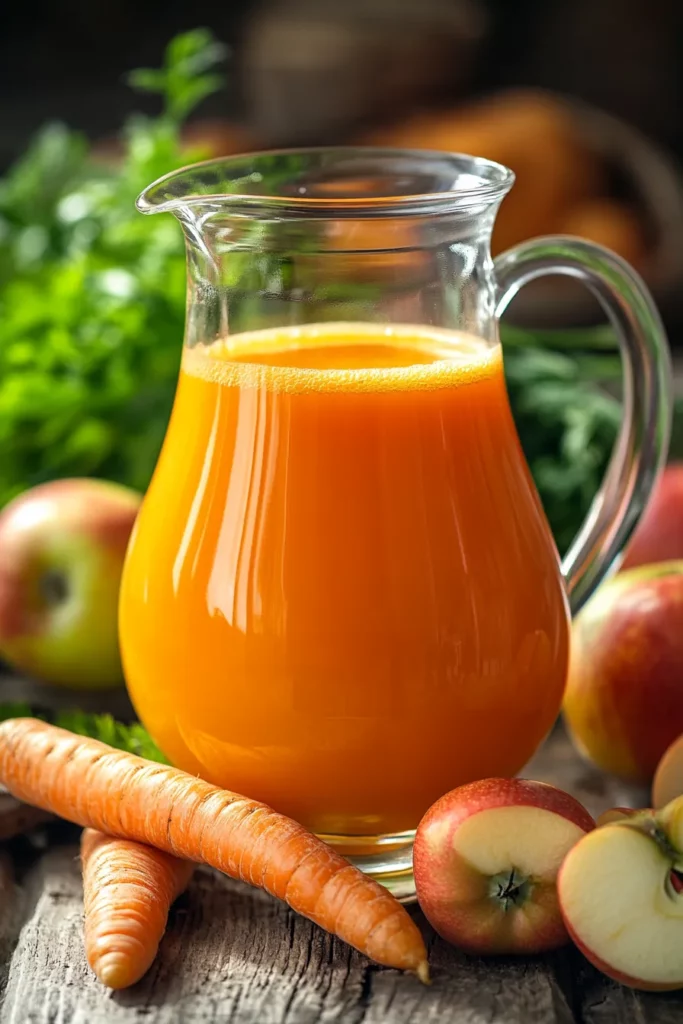 Jugo de zanahoria y manzana
