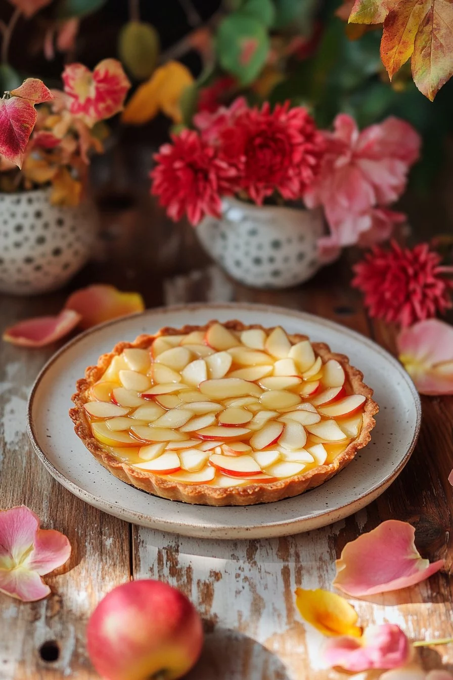 Tarta de Rosetas de Manzana con Caramelo Salado