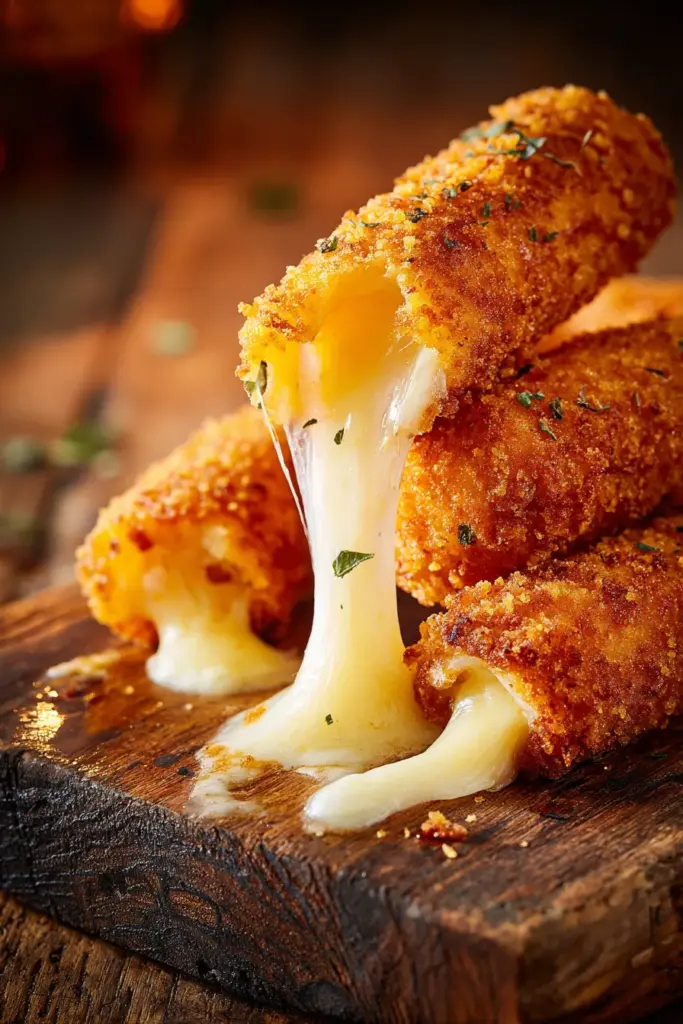 Palitos de papa con mozzarella