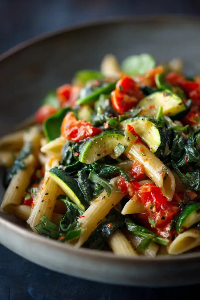 Pasta Cremosa con Vegetales