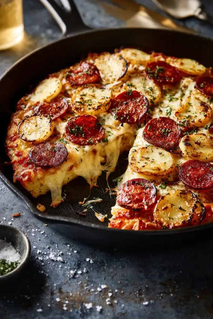 Pizza de papa a la sartén