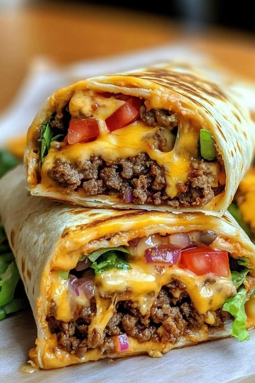 Wrap de Cheeseburger de Weight Watchers
