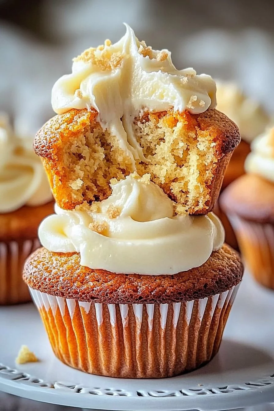 Cupcakes de Zanahoria con Queso Crema - Receta de Postre Fácil