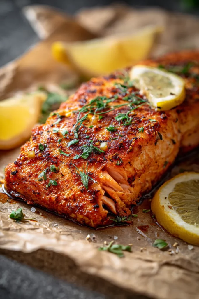 Salmón Jugoso en Freidora