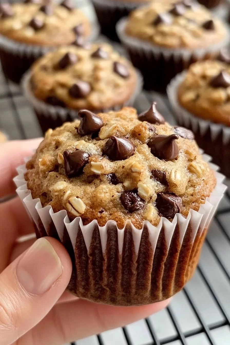 Muffins de Avena con Chispas de Chocolate
