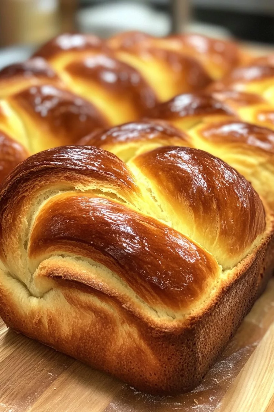 Pan de brioche con remolinos de frambuesa